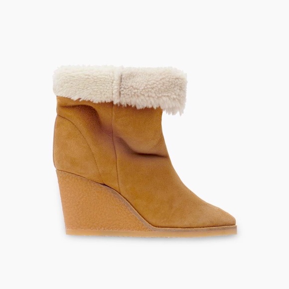 Isabel Marant TOTAM SHEARLING WEDGE BOOTS 8.5 - Picture 8 of 8